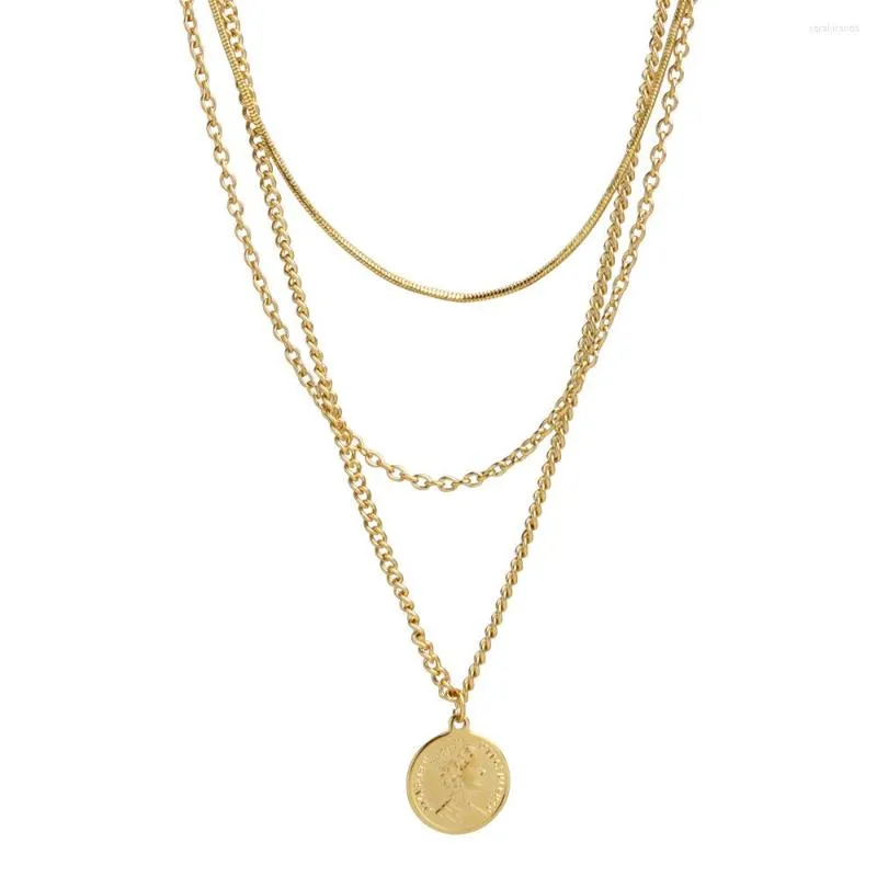 Ketens fs ontwerp groothandel bulk aangepaste vintage trendy sieraden goud kleur charme ketting