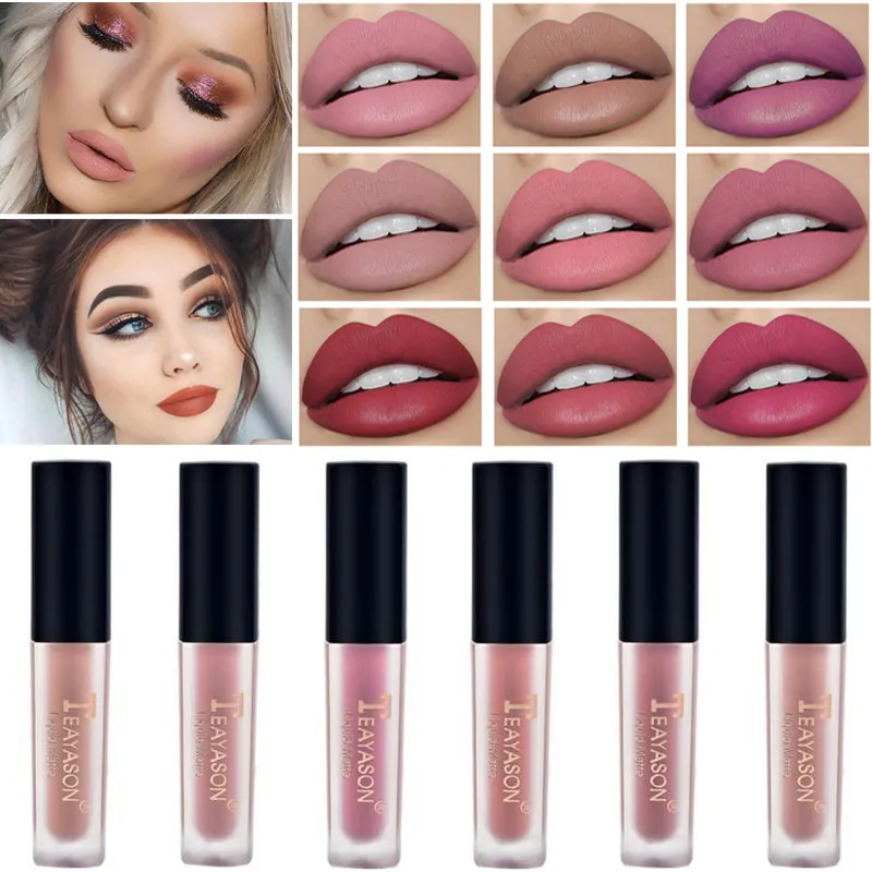 Fashion Liquid Mat Velvet Lipstick Natuurlijke hydraterende lipgloss 12 kleuren