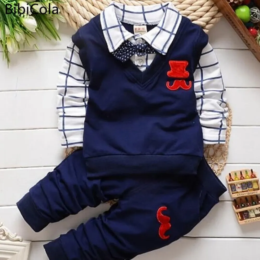 Sets Suits Spring Autumn Boys Clothing Sets Kids Sports Suit Children Tracksuit T shirt Pant Baby Cartoon Casual Clothes 230508