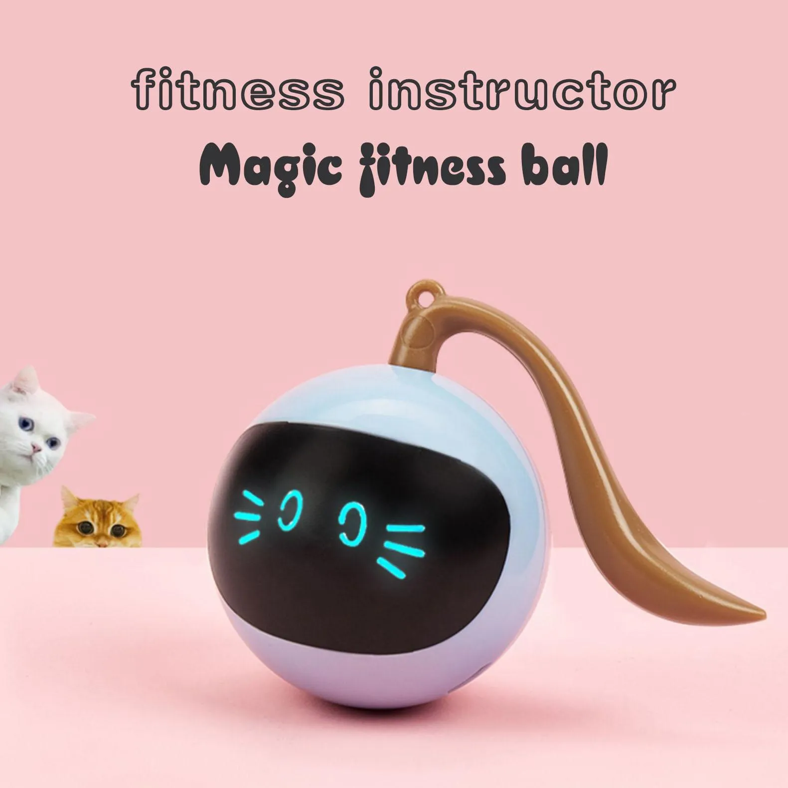 Toys Automatic Smart Cat Toy USB Interactive Electric Jumping Ball Selbst rotierende Spielzeug Rolling Jumping Ball für Haustier Kätzchen Hund Kinder