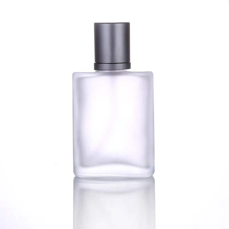 100 teile/los 30 ml Grau Kappe Matt Klarglas Parfüm Sprühflaschen Glas Zerstäuber Spray Nachfüllbare Flaschen