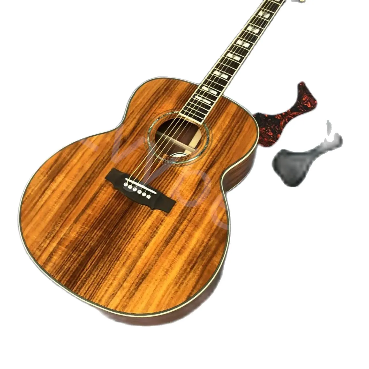 Lvybest 43 "J200 Mold All-Acacia Wood Ebony Benony Akoestische gitaar