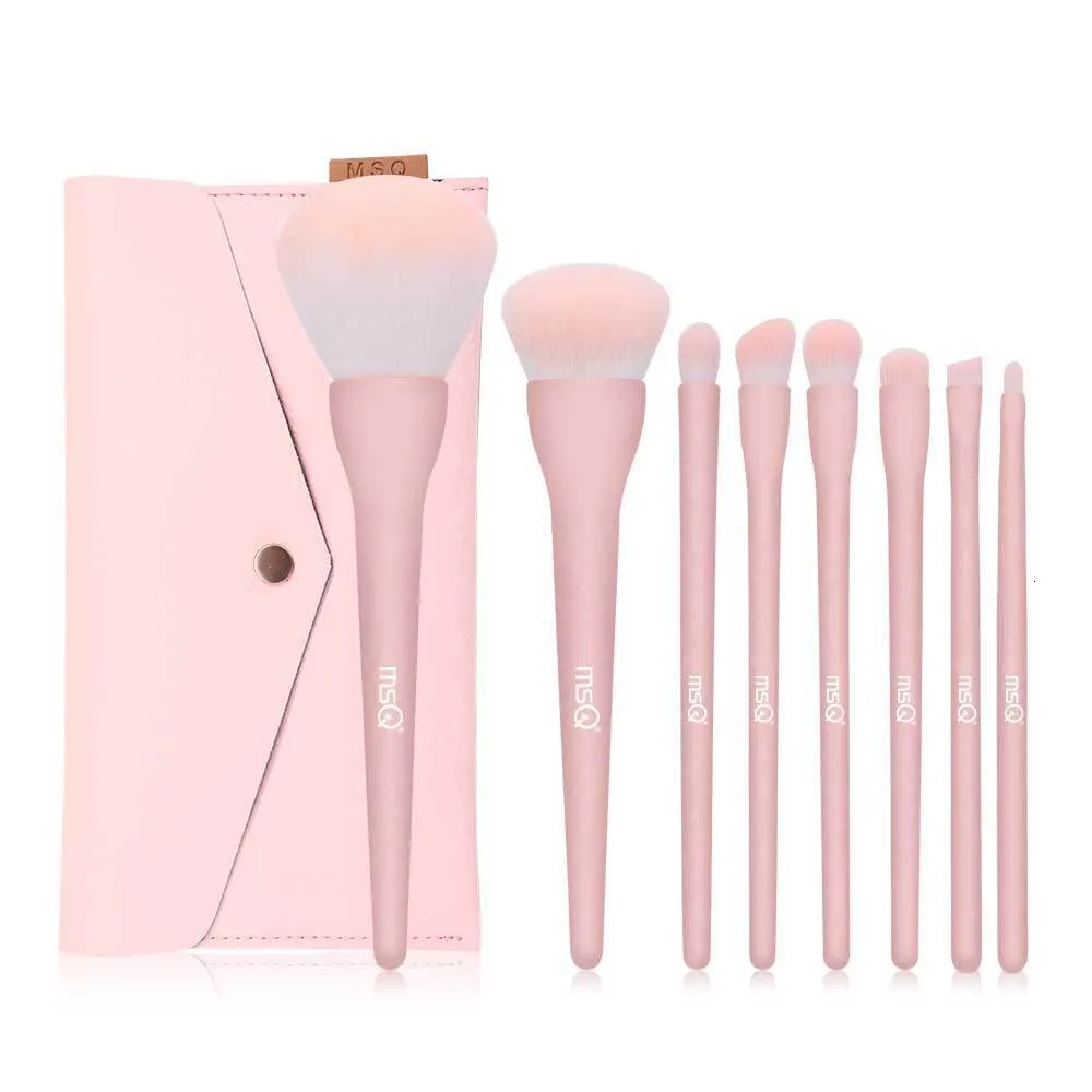 Outils de maquillage MSQ 8 PCS Rose Pinceaux De Maquillage Ensembles Fond De Teint Poudre Fard À Paupières Blusher Mode Professionnel Maquillage Bonbons Outil Cosmétique Avec Sac 230508