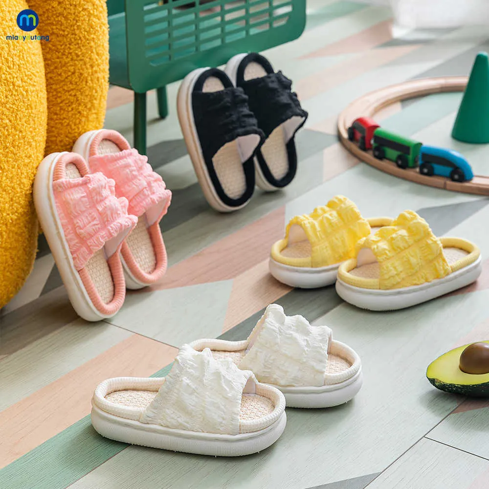 Slipper Home Baby Meisjes Slippers Kinderschoenen Kinderen Ademend Antislip Dikke zolen Lente Zomer Platform Sandalen