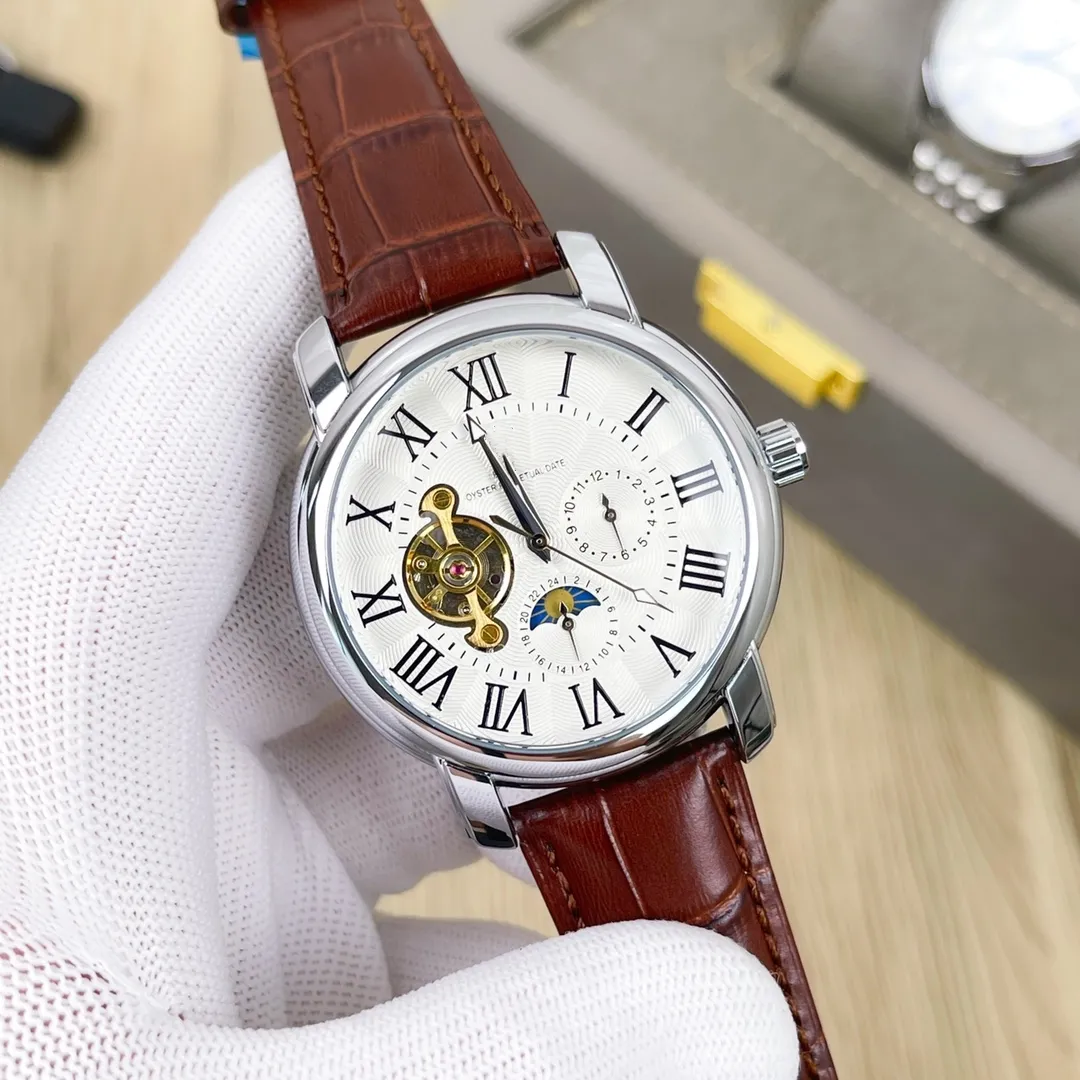 Модные швейцарские часы кожаные турбильонные часы автоматические мужские наручные часы Мужские механические стальные часы Relogio Masculino часы