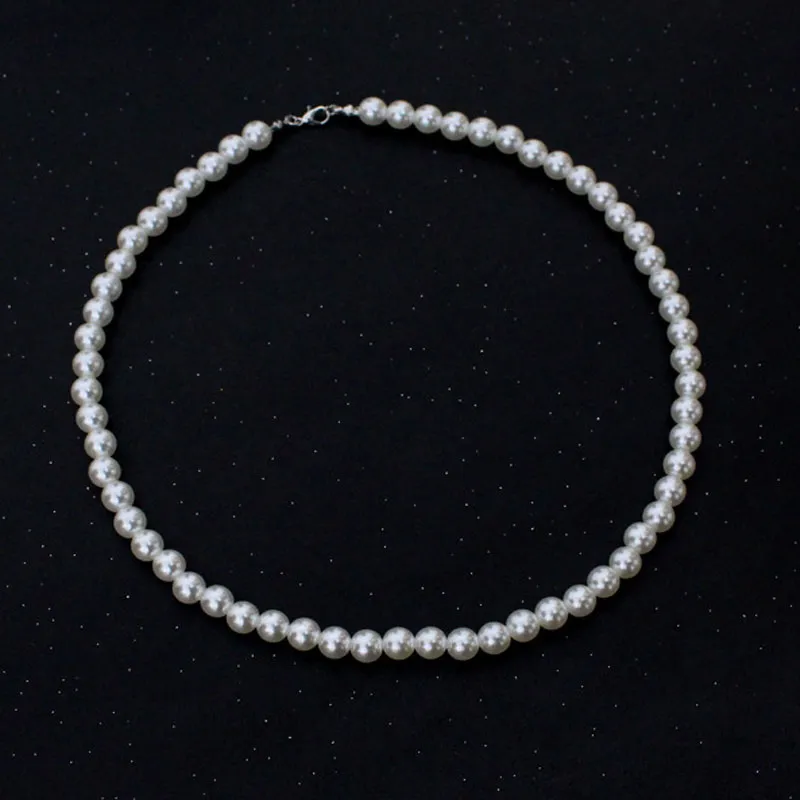 6mm 8mm 10mm 12mm Perle Perlenketten Schmuck Für Frauen Mädchen Party Club Hochzeitsdeko Mode Accessoires