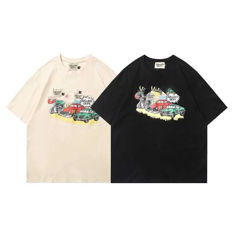 メンズTシャツヒップホップ大サイズ半袖カップルニッチヘルスタールーズラージサイズレトロファッションメンズアンドレディースの同じスタイルがハイテクフリースアメリカンハイストリートに洗浄