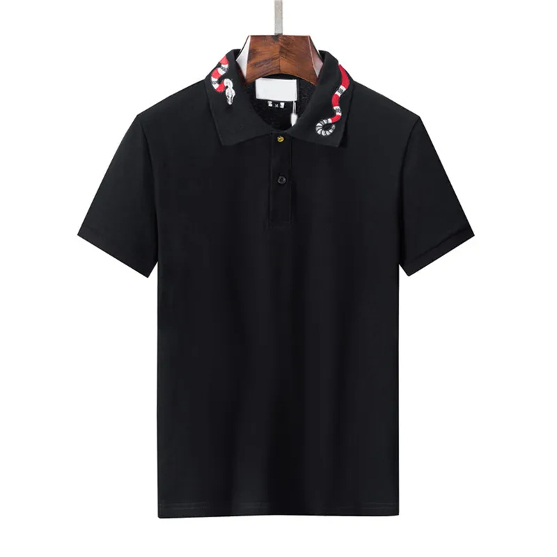 Summer Designer koszulka polo luksusowy casual casual męski koszulka snake pszczoła alfabet druk haft haft mgła mgła mgła m-3xl