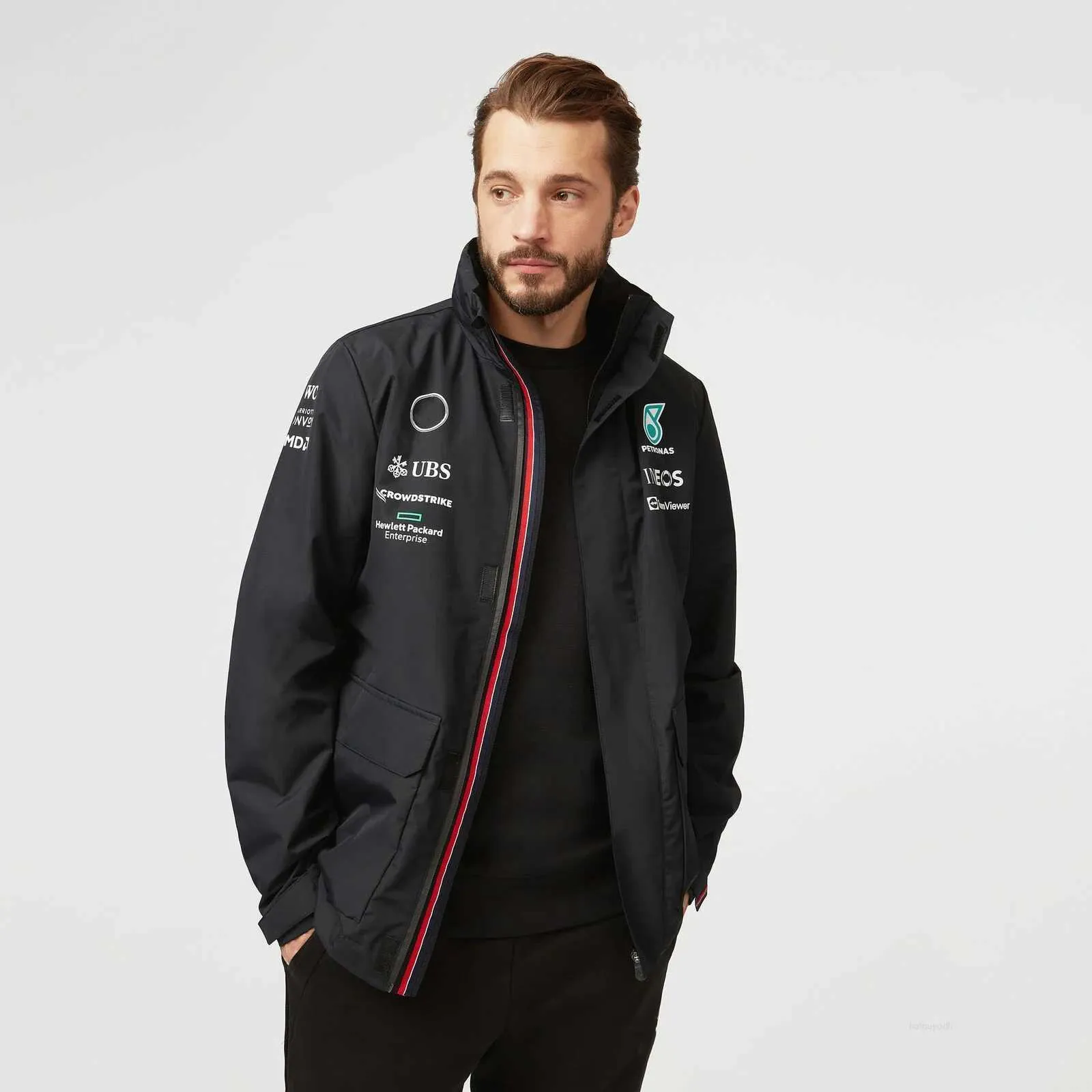 Mens Jackets Petronas 2022 Team Rain Jacket New F1 Racing Mens Jacket ...