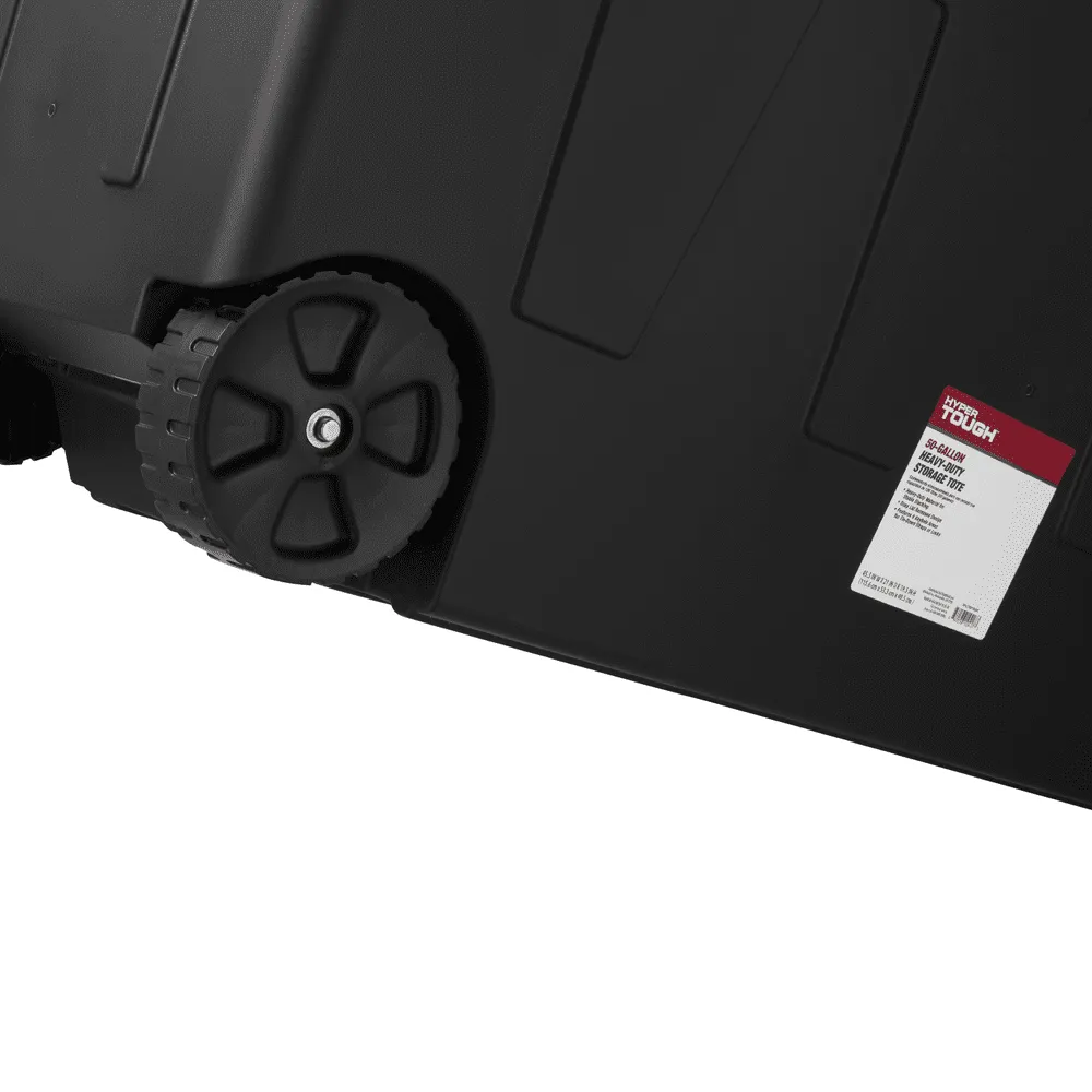 Hyper Tough 50 Gallon Snap Lid Wheeled Plastic Rubbermaid Outdoor