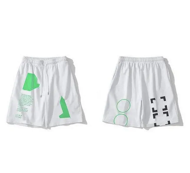 Mens Off White Shorts Summer Designer Off White Melting Ice Cream Arrow Printed Women Cotton Off White Shirt Tees and Casual Shorts 9853
