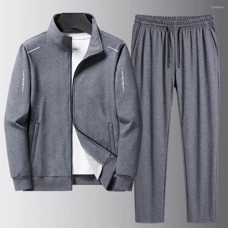Gym Clothing Men Sportswear Set Sporty Sweatshirt Sweatpants Super Soft Streetwear Trendy Ribbed Cuff Lace-up