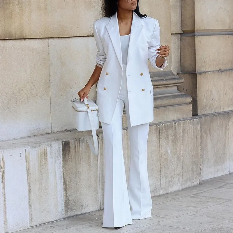 Huankd 3 Piece Outfits For Women Long Sleeve Cardigan Sleeveless Top Wide Leg Pants Sweatsuit Sets Wedding Guest Pant Suits Coffee 2xl