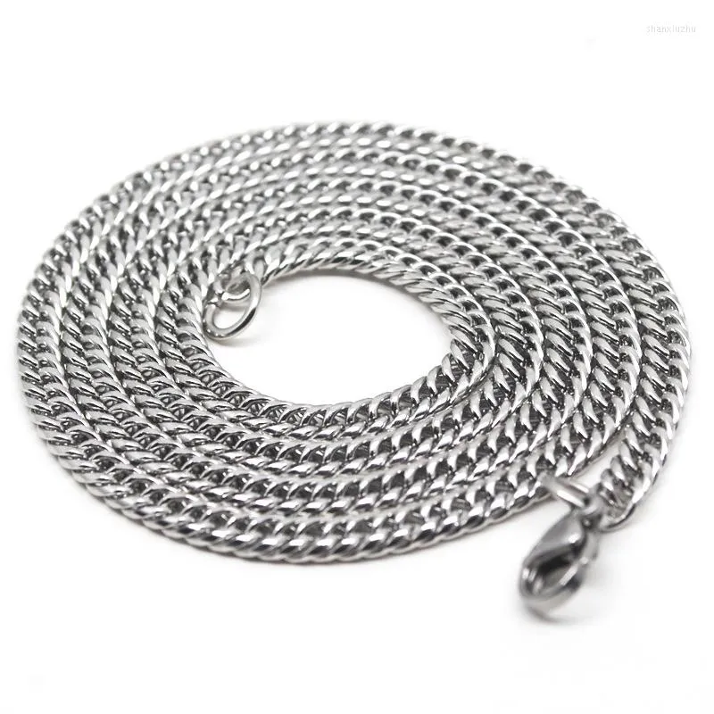 Ketten 3/4/5mm Kabel Curb Link Chunky Edelstahl Männer Halskette Männlich Punk Halsband Mode Y2K Schmuck Party Geschenk 20/22/24 Zoll