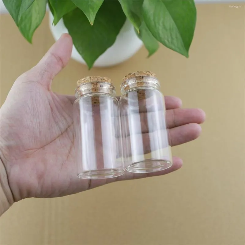 Storage Bottles 12 Pieces 37 70mm 50ml Glass Jars Tiny Jar For Spice Corks Bottle Stopper Candy Containers Vials Test Tube