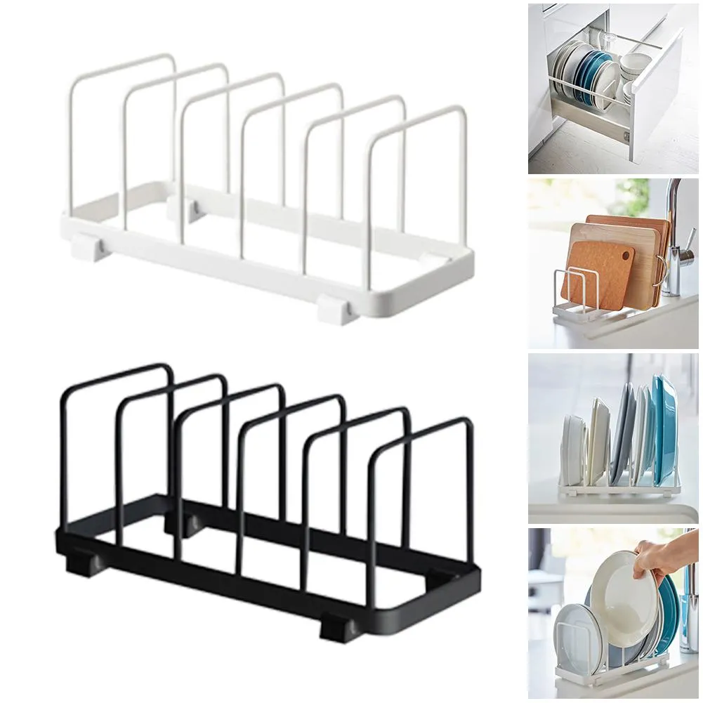 Organization Kitchen Organizer Pot And Pan Rack Pan Lids Rack Chopping Board Organiser Stand Holder Stainless Steel For Kitchen Accessories