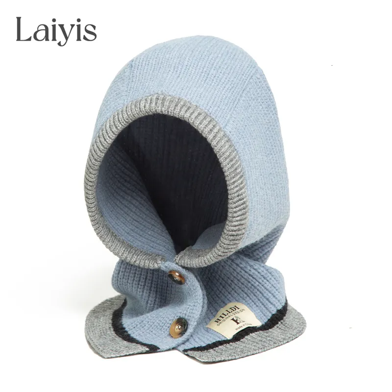 BeanieSkull Caps Warm Ring Scarf Balaclava Hat Women Winter Knitted Cap Pullover Lady Woolen Yarn Beanie Outdoor Snood Collar Muffler 230506