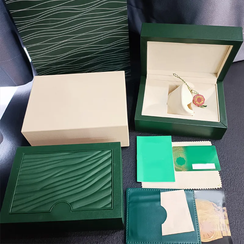 Rolex Mens Watches Boxes GMT Dark Green Watch Dhgate Box Gift DateJust Fall för Watches Yacht Watch Booklet Card Oyster Watch Explorer Watches Boxes Mystery Boxes U1