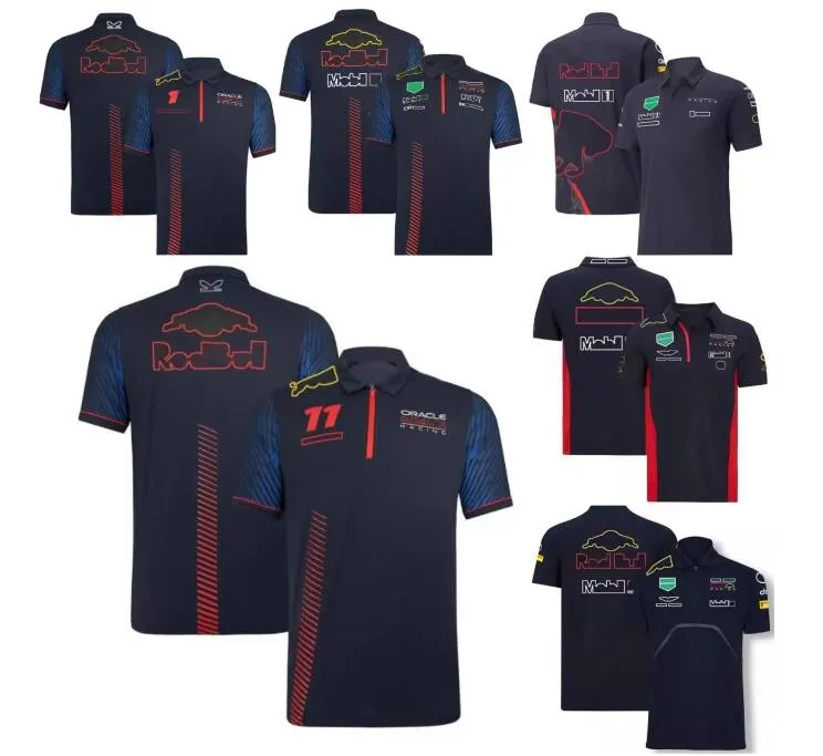 F1 Team Racing Polo Jersey Polyester Car Quick-Thiping Car Lapel T-Shirt نفس الأسلوب التخصيص