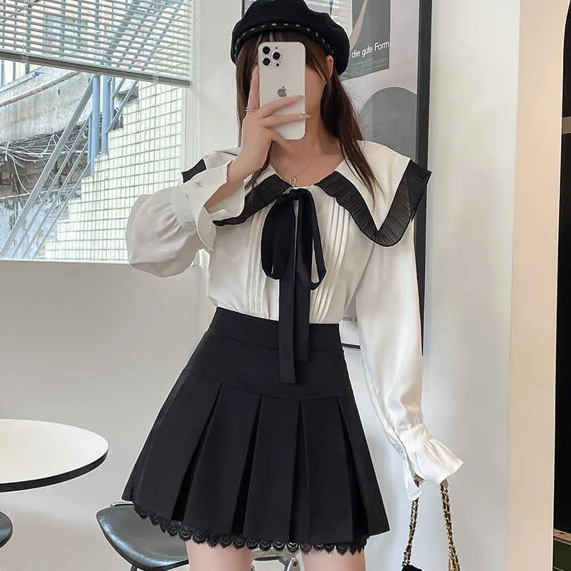 Black high waist pleated skirt clearance outfit