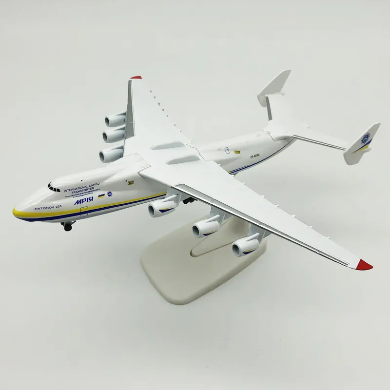 Aircraft Modle 20CM Diecast Metal Alloy Antonov An225 "Mriya" Airplane Model 1400 Scale Replica Model Toy For Collection 230508
