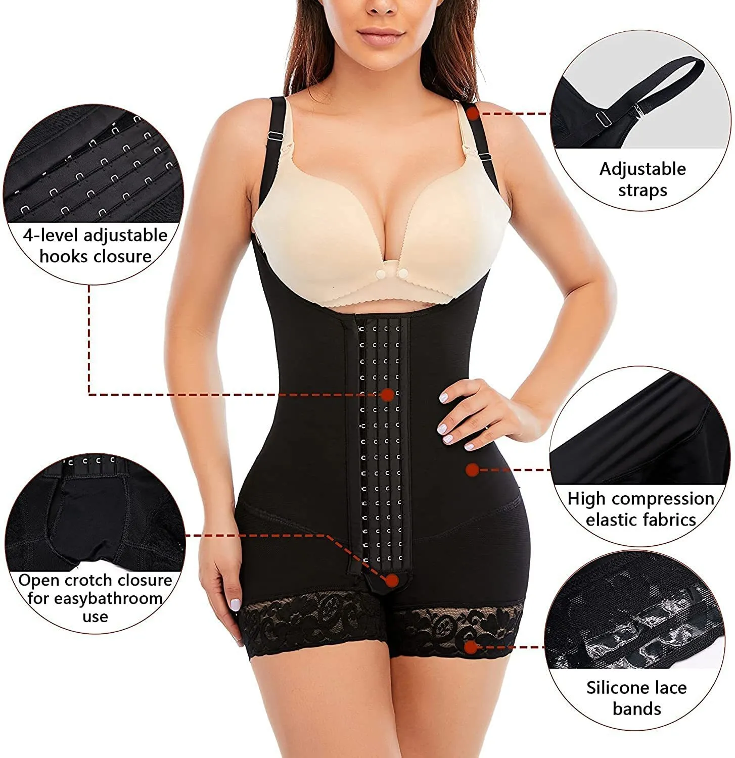 Taille buik Shaper originele Colombiaanse dames rugschoudergordel reductor strak korset voor hoge meisjes om te gebruiken na operatie afslankhuls buikvorm 230506