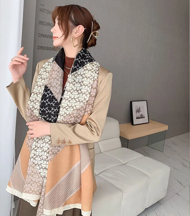 2023 NEW Fashion Women's Cotton and Hemp Scarf Spring and Summer Four Seasons Explosive Shawl Dual-use outside The oversized Scarf Beautiful Everything