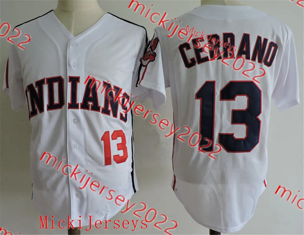 Rick Vaughn Jake Taylor Pedro Cerrano Baseball Jersey Stitched