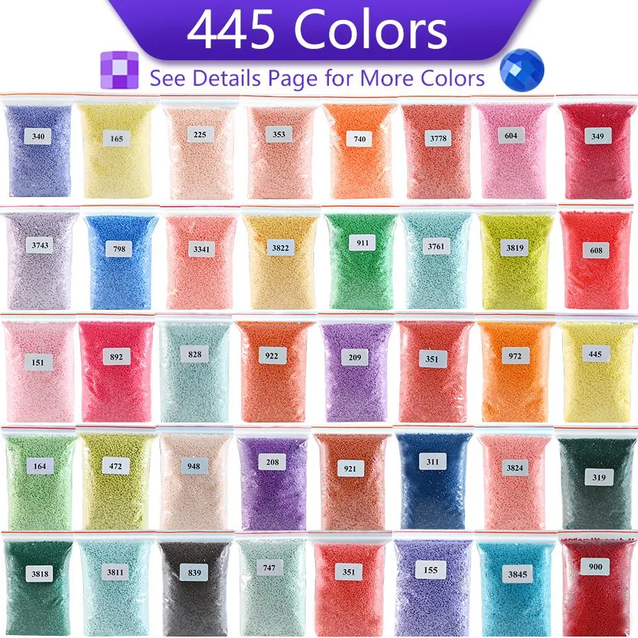 Stitch 445 DMC Colors Wholesale Zip Bag Loose Drills High Quality Resin Stones For DIY Diamond Painting Round Square AB Glowing SP5