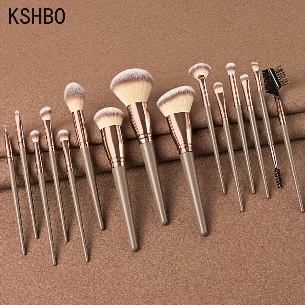 Makeup Tools KSHBO Makeup Brushes Set Face Eyes Make Up Brush Eyelash Eyeshadow Eyebrow Eyeliner Foundation Powder Blush Highlight Lips Brush 230508