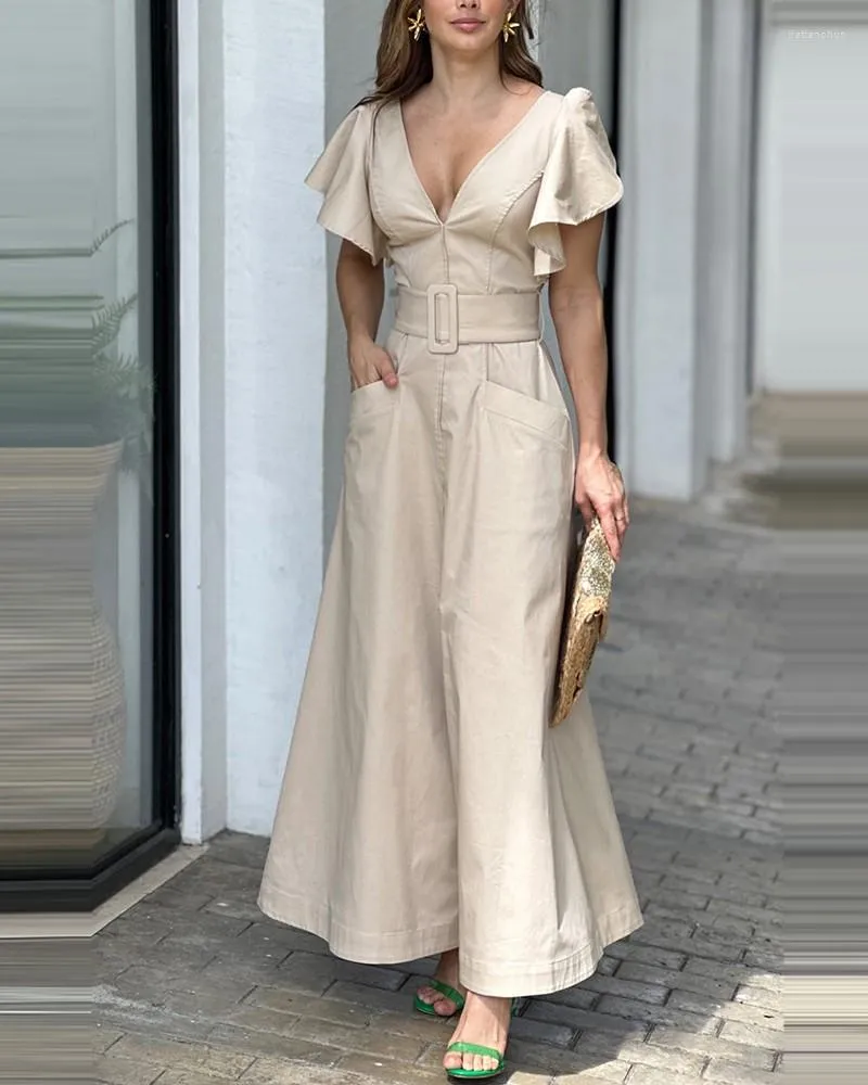 Bell sleeve 2025 casual dress
