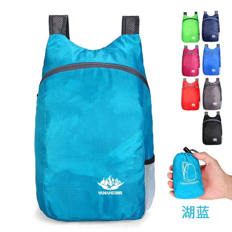 Bolsas de sacolas ao ar livre Saco dobrável Backpack de movimento de alto volume leve à prova d'água Homens de viagem para homens de viagem P230508