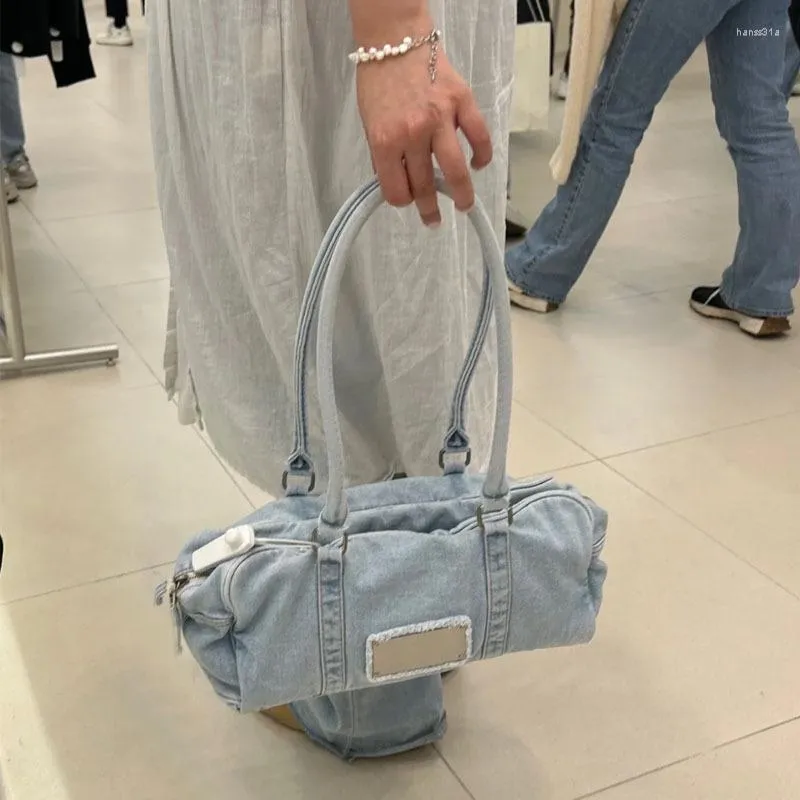 Sacs de soirée Mode Été Jeans Denim Épaule Bandoulière Sacs À Main Femmes Toile Fille Sac À Main Casual Chaîne Designer Fourre-Tout