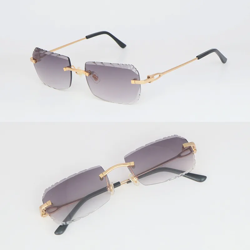 Yeni Model Satış Kadın Erkek tasarımcı kadınlar için Güneş Gözlüğü Çerçevesiz erkekler gözlük Açık Havada aynalı Yaz Açık Seyahat Gözlükler lüks Güneş Gözlükleri Boyut 58 MM
