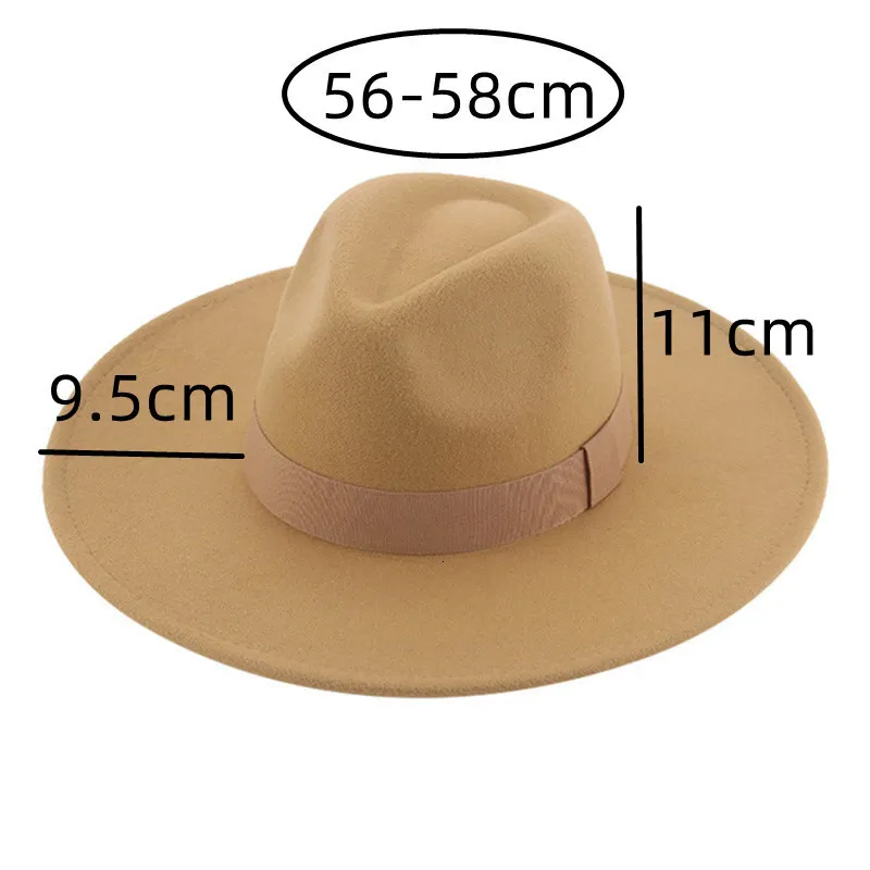Wide Brim Hats Bucket Hats Fedora Hats For Women 9.5cm Wide  display picture 1