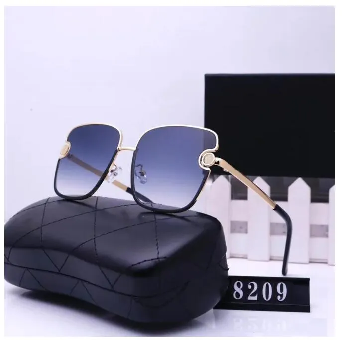 패션 클래식 디자인 선글라스 남성 여성 태양 안경 UV400 안경 금속 프레임 폴라로이드 렌즈 7 색 상자