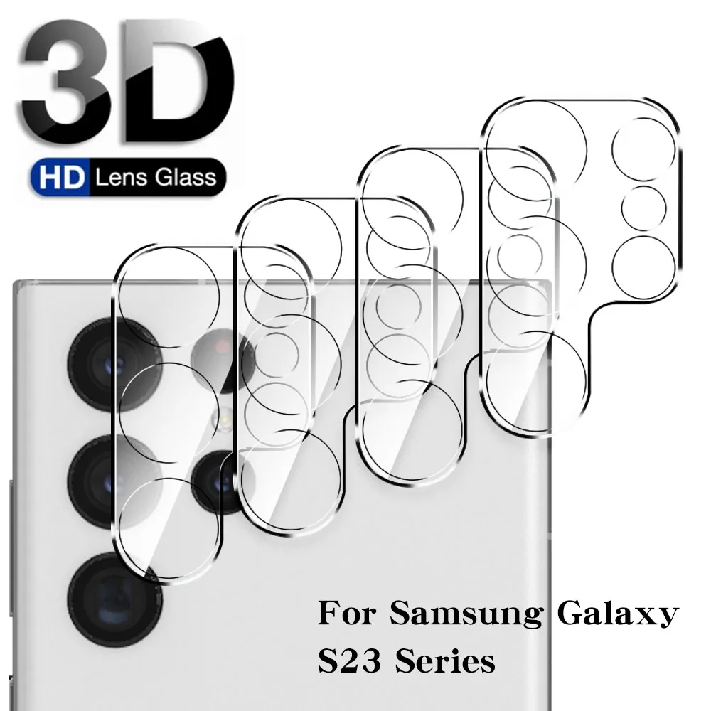 Câmera de telefone completa Lente de vidro temperado Protetor de vidro para Samsung Galaxy S23 Ultra S22 Plus S21FE A04 A33 A53 Nota 20 A14 A34 A54 A04S 3D Lente de câmera Protetor