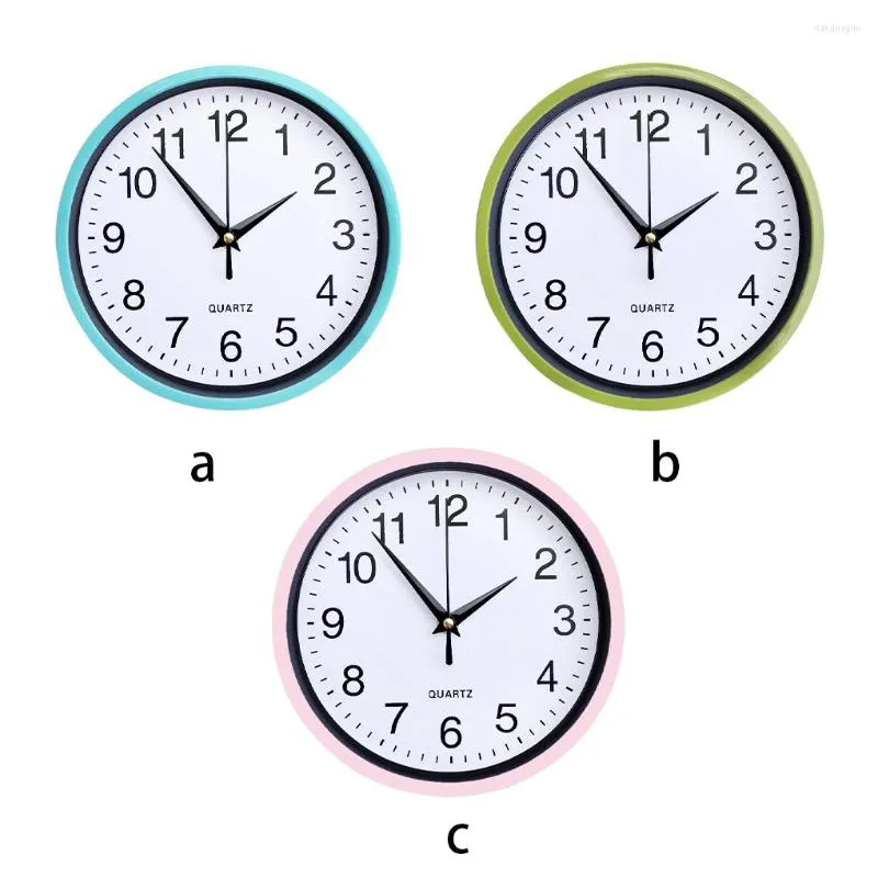 Wall Clocks 8 Inch Quartz Bedroom Living Room Kitchen Sweep Clock Brief Number Needle Type Mute Home Decoration Light