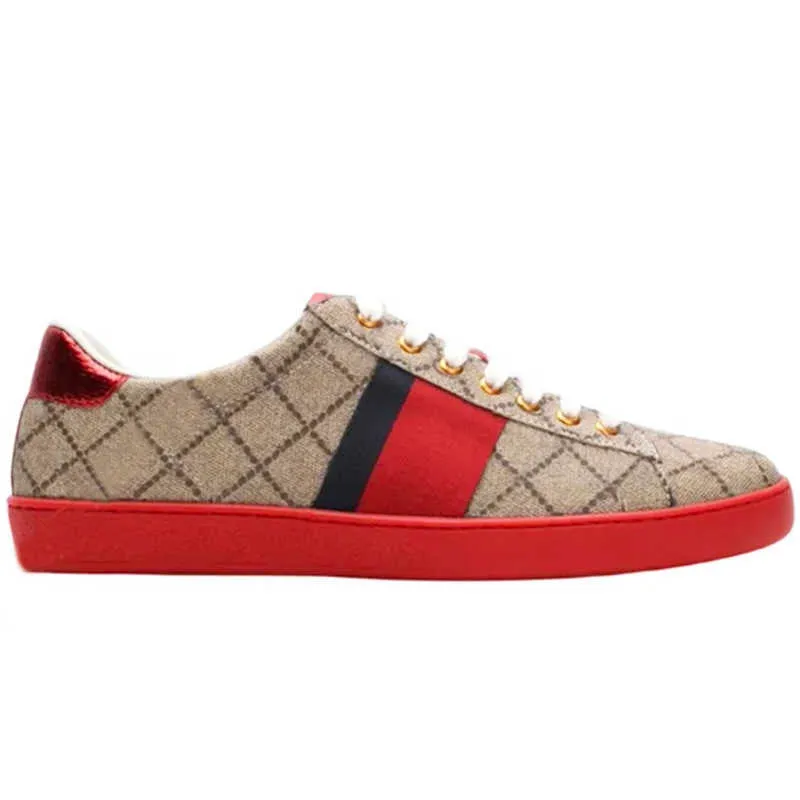 Designer Heren Bijensneakers Print Ace Wit Zwart Trainers Leer Dames Casual Schoenen Borduren Klassieke Bijenschoen 36-48 Met Doos Stofzak NO9