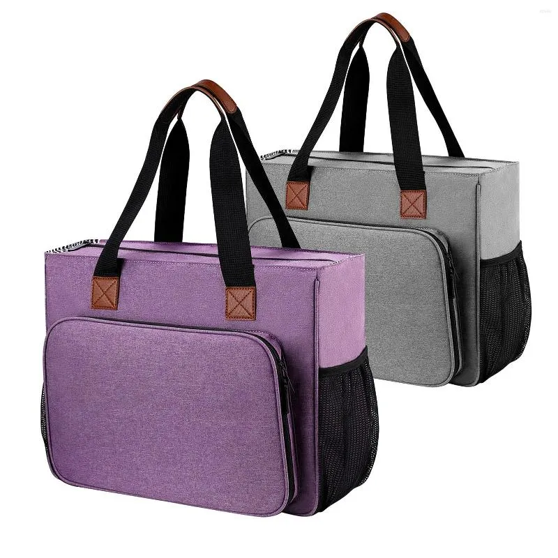 Purple Storage Tote Knitting Tote Bag Perfect Size Yarn Organizer