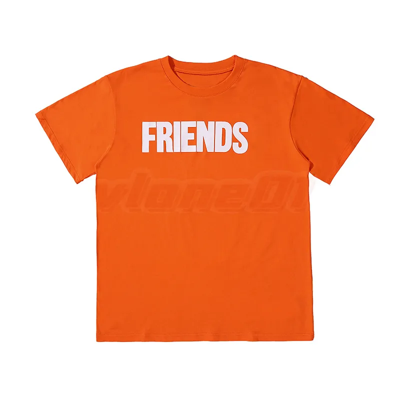 Mens T-shirts Fashion friends t shirt men women hip hop orange short sleeves mens designer tees size s-xl