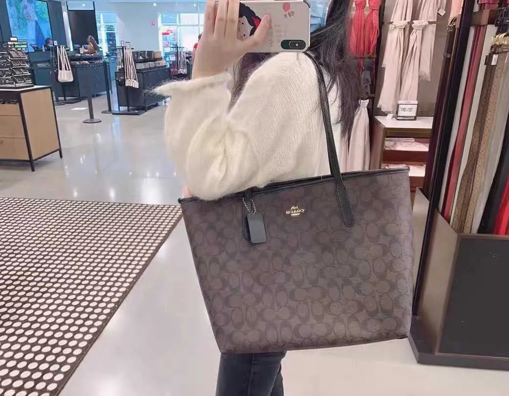 Coach double cheap sided tote bag