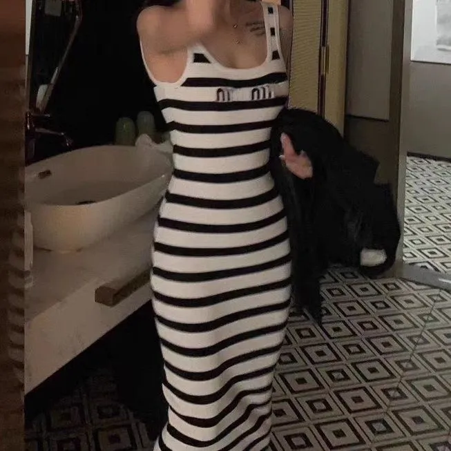 Women Vest Tank Dress Party Bodycon Dress Silk Stretchy Casual