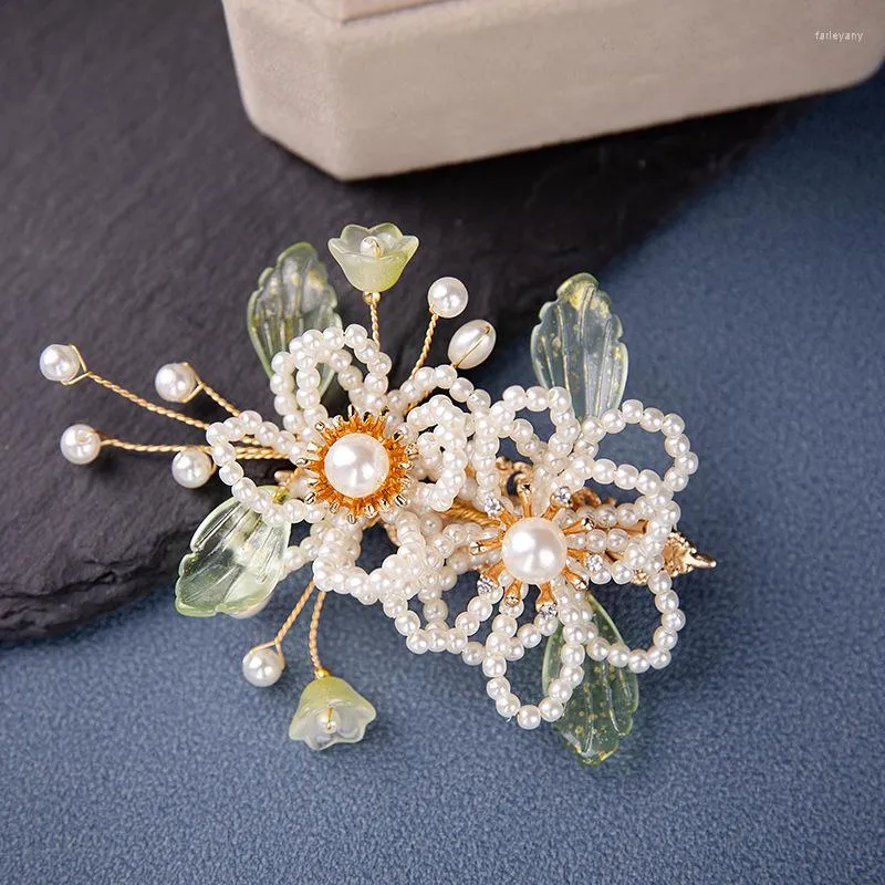 Hair Clips Antique Clip Retro Chinese Tassel Hairpin Barrettes Classic Brand Small Clear Edge Without Inlay.