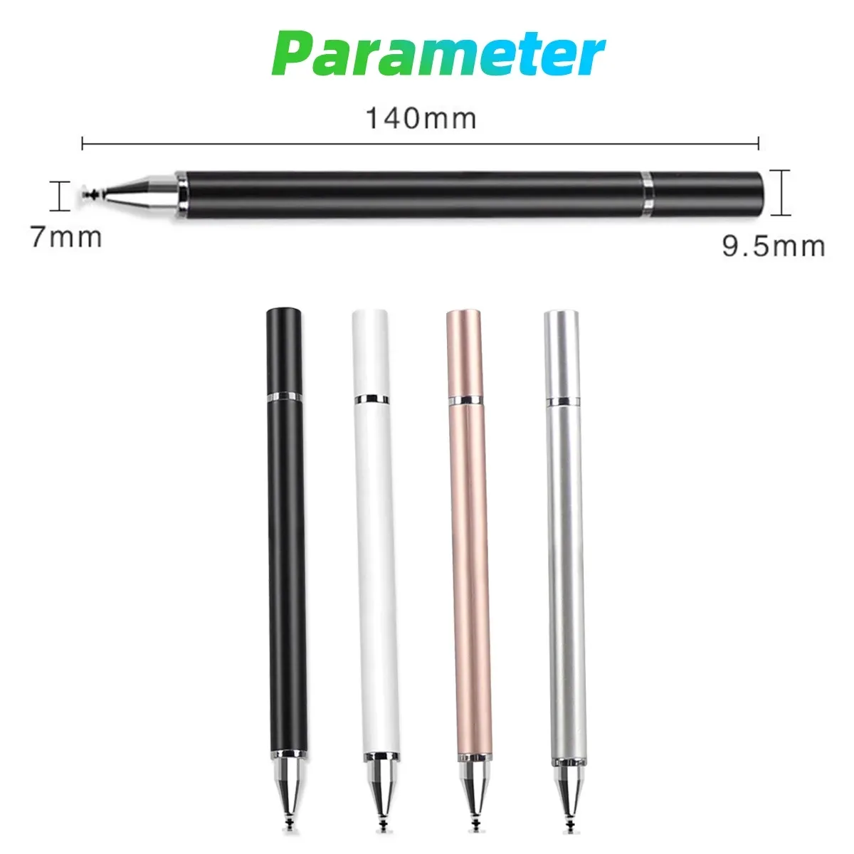 2 в 1 стилус -ручке для емкостно -сенсорного карандаша для таблеток сотового телефона для iPhone Samsung Universal Android -телефона карандаш карандаш