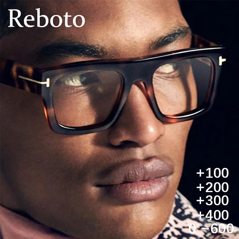 Reading Glasses Unisex Men s Oversized Square Luxury Brand Large Eyeglasses For Men Blue Frame Women s Prescription Diopter 230508