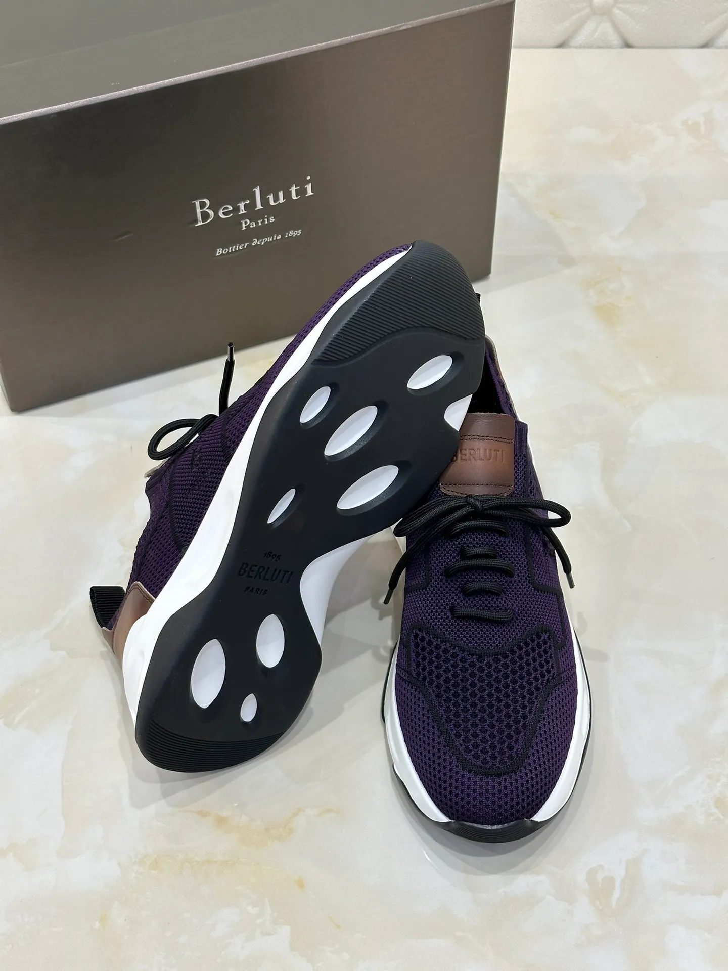 Leren hardloopschoenen sales