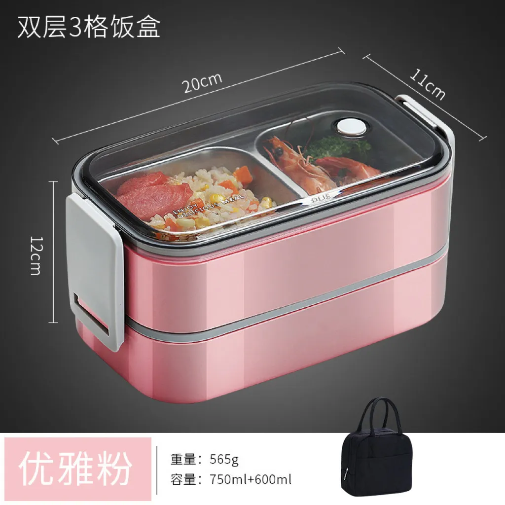 304 stainless steel lunch box for Adults Kids School Office 1/2