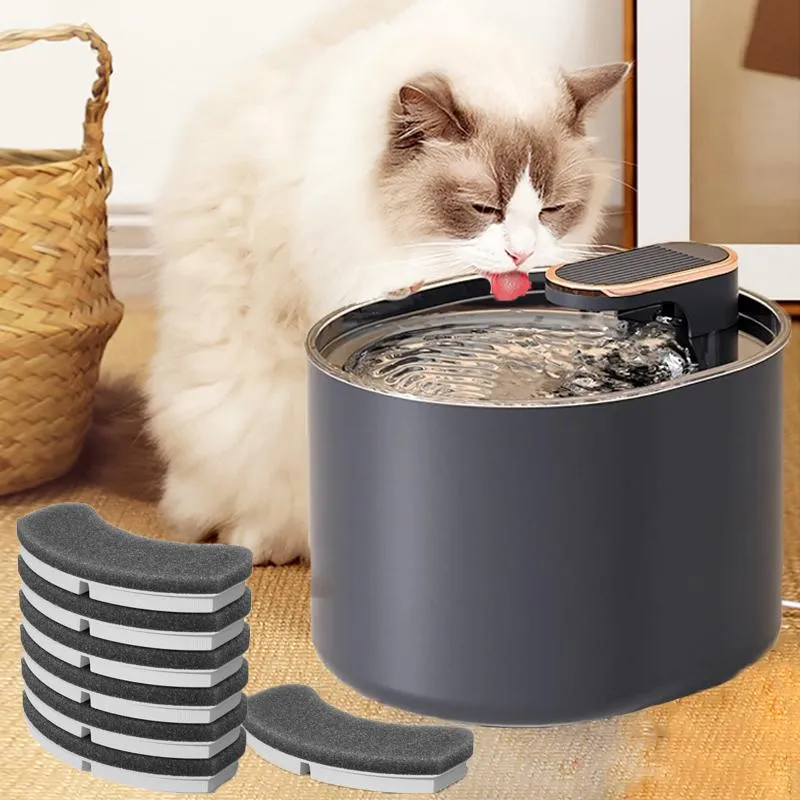 Suprimentos 3l gato fonte de água filtro sensor automático bebedor para gatos alimentador dispensador de água para animais de estimação fonte potável automática para gatos