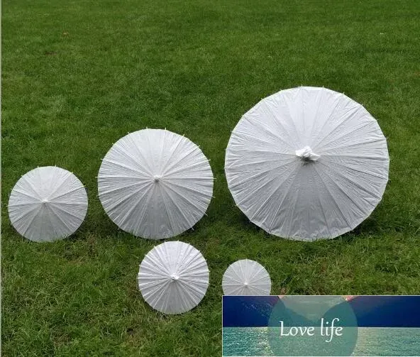 Partihandel Bridal Wedding Parasols White Paper paraplyer Kinesiska mini Craft Paraply 4 Diameter: 20,30,40,60 cm bröllopsparaplyer